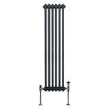 Traditional 3 Column Radiator - 1500 x 292mm - Anthracite Grey - Used - Very Good