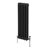 Traditional 3 Column Radiator - 1500 x 292mm - Black - Like New
