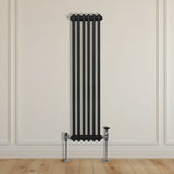 Traditional 3 Column Radiator - 1500 x 292mm - Black - Used - Good