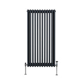 Traditional 3 Column Radiator - 1500 x 562mm - Anthracite Grey - Used - Acceptable