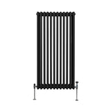 Traditional 3 Column Radiator - 1500 x 562mm - Black - Used - Good