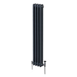 Traditional 3 Column Radiator - 1800 x 202mm - Anthracite Grey - Used - Very Good