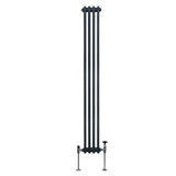Traditional 3 Column Radiator - 1800 x 202mm - Anthracite Grey - Used - Very Good