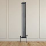 Traditional 3 Column Radiator - 1800 x 202mm - Anthracite Grey - Used - Acceptable
