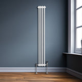 Traditional 3 Column Radiator - 1800 x 202mm - White - Like New