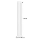 Traditional 3 Column Radiator - 1800 x 202mm - White - Used - Acceptable