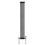 Traditional 3 Column Radiator - 1800 x 202mm - Black - Like New