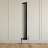 Traditional 3 Column Radiator - 1800 x 202mm - Black - Like New