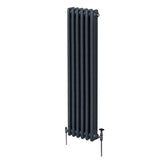 Traditional 3 Column Radiator - 1800 x 292mm - Anthracite Grey - Used - Good