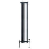 Traditional 3 Column Radiator - 1800 x 292mm - Anthracite Grey - Used - Good