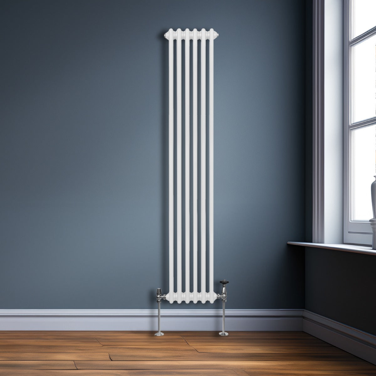 Traditional 3 Column Radiator - 1800 x 292mm - White - Used - Good