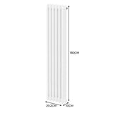 Traditional 3 Column Radiator - 1800 x 292mm - White - Used - Acceptable