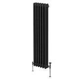 Traditional 3 Column Radiator - 1800 x 292mm - Black - Used - Good