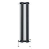 Traditional 3 Column Radiator - 1800 x 382mm - Anthracite Grey - Used - Very Good
