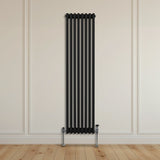 Traditional 3 Column Radiator - 1800 x 382mm - Black - Used - Acceptable