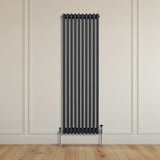 Traditional 3 Column Radiator - 1800 x 472mm - Anthracite Grey - Used - Acceptable