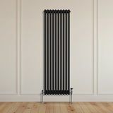 Traditional 3 Column Radiator - 1800 x 472mm - Black - Used - Acceptable