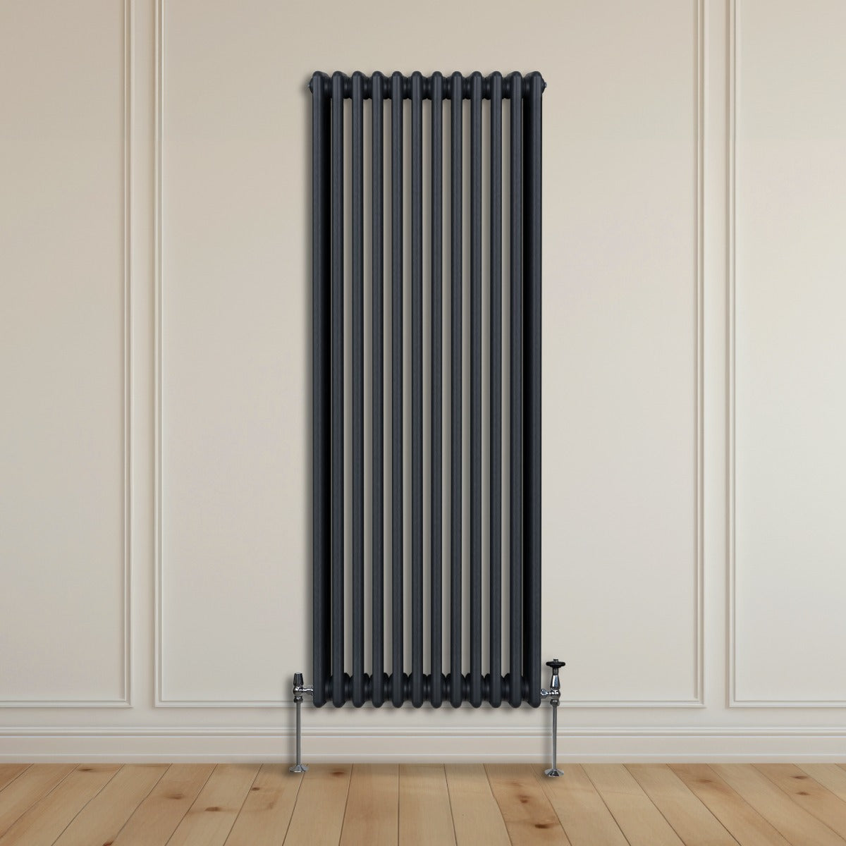 Traditional 3 Column Radiator - 1800 x 562mm - Anthracite Grey - Used - Very Good