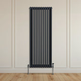 Traditional 3 Column Radiator - 1800 x 562mm - Anthracite Grey - Used - Very Good