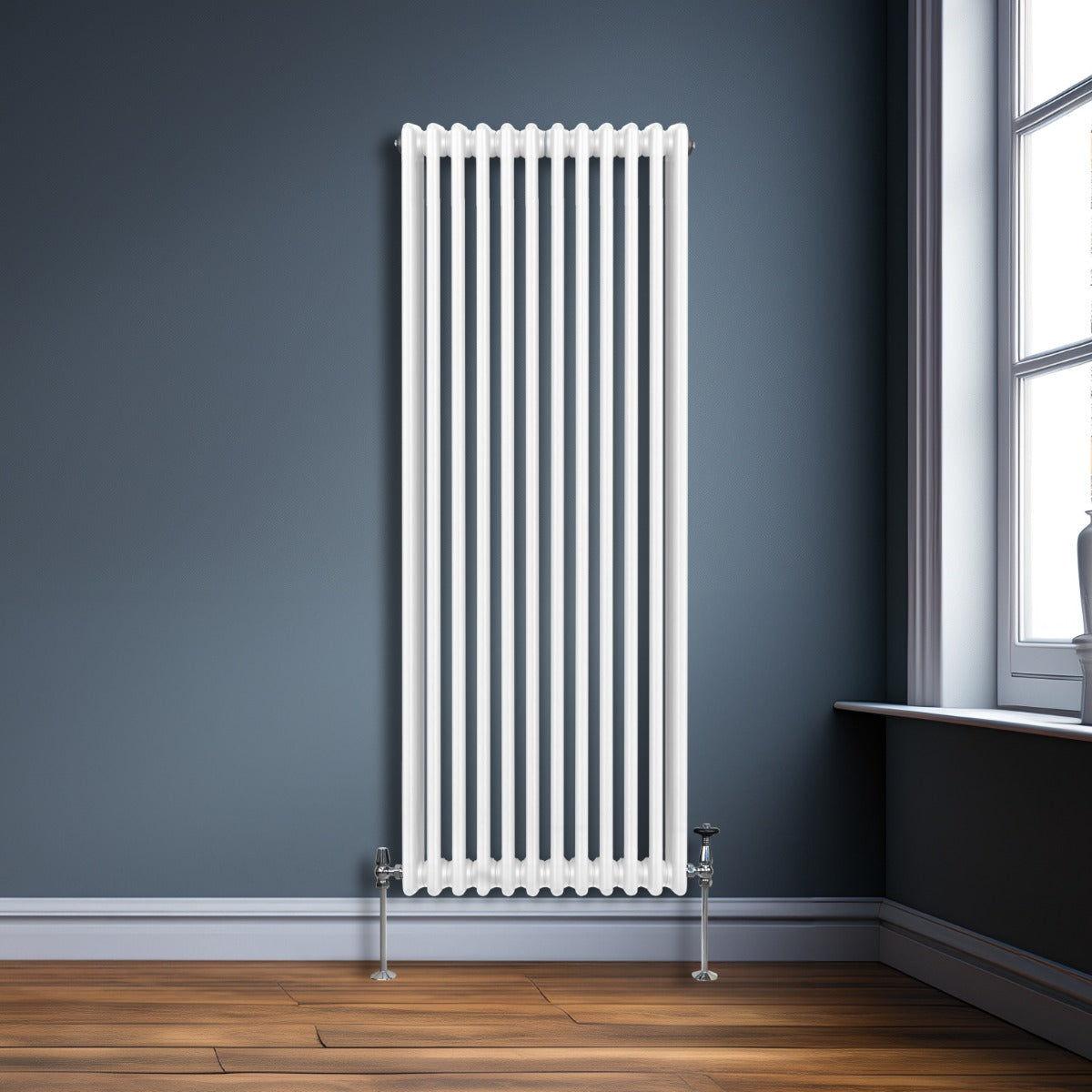Traditional 3 Column Radiator - 1800 x 562mm - White - Used - Acceptable