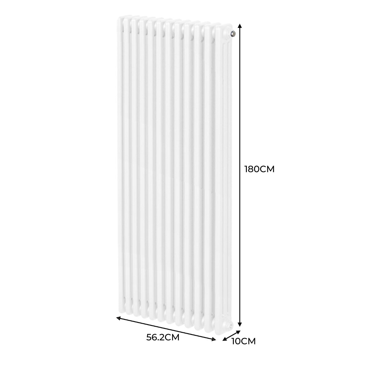 Traditional 3 Column Radiator - 1800 x 562mm - White - Used - Acceptable
