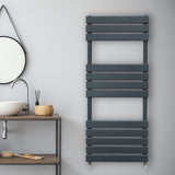 Flat Panel Towel Radiator – 1200mm x 450mm – Anthracite Grey - Used - Good