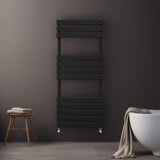 Flat Panel Towel Radiator – 1200mm x 450mm – Black - Used - Good