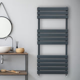 Flat Panel Towel Radiator – 1200mm x 500mm – Anthracite Grey - Used - Good