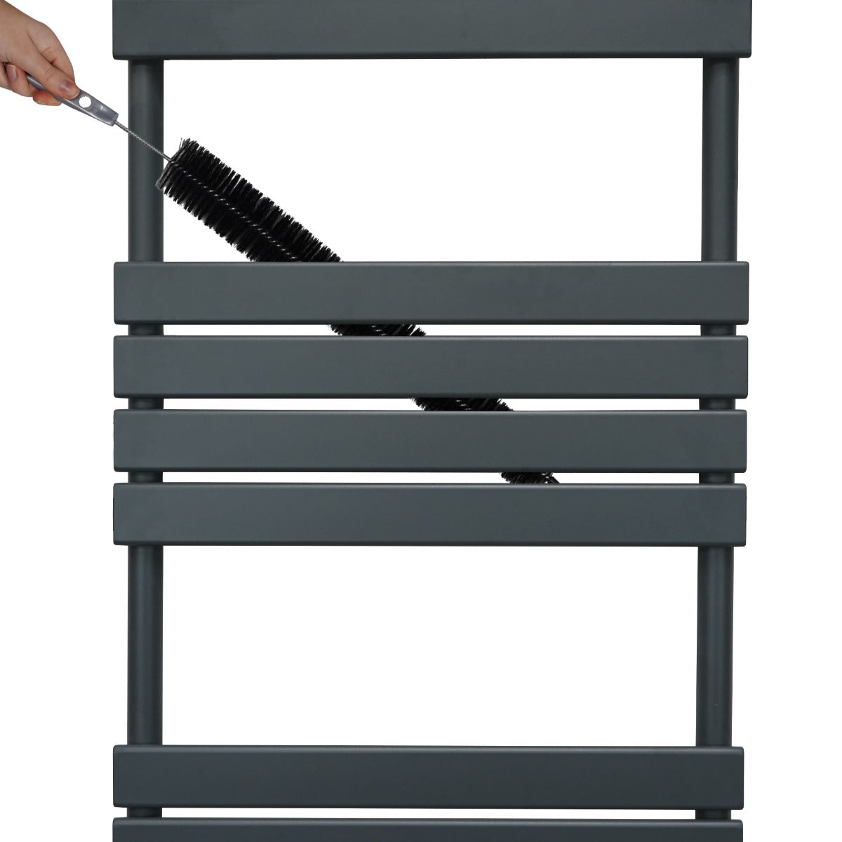 Flat Panel Towel Radiator – 1200mm x 500mm – Anthracite Grey - Used - Acceptable