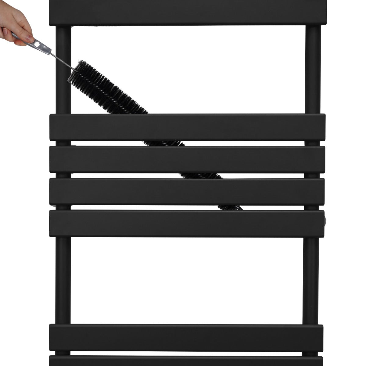 Flat Panel Towel Radiator – 1200mm x 500mm – Black - Used - Acceptable