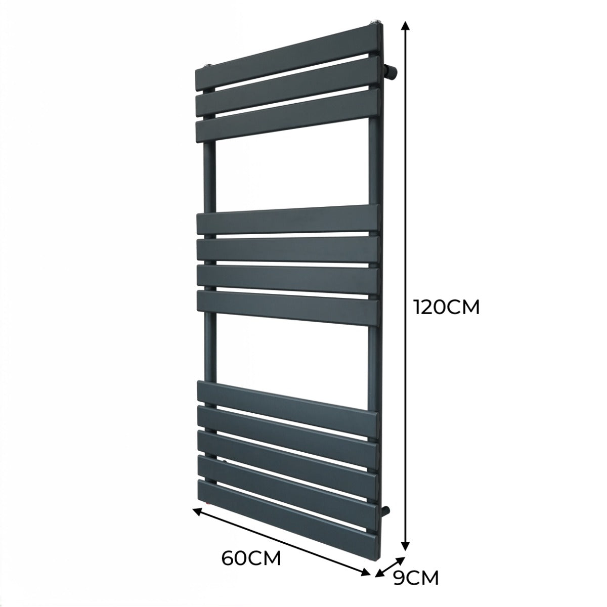 Flat Panel Towel Radiator – 1200mm x 600mm – Anthracite Grey - Used - Acceptable