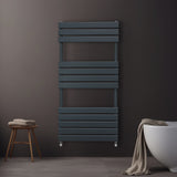 Flat Panel Towel Radiator – 1200mm x 600mm – Anthracite Grey - Like New