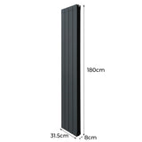 Aluminium Radiator – 1800mm x 315mm – Anthracite Grey - Used - Very Good