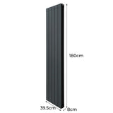 Aluminium Radiator – 1800mm x 395mm – Anthracite Grey - Used - Very Good