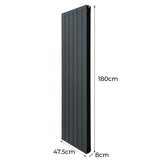Aluminium Radiator – 1800mm x 475mm – Anthracite Grey - Used - Good