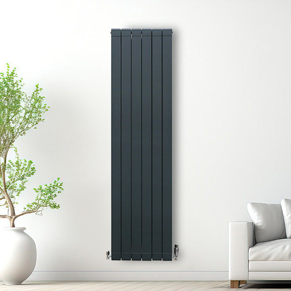 Aluminium Radiator – 1800mm x 475mm – Anthracite Grey - Used - Good