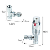 Chrome Thermostatic Radiator Valves - Used - Very Good