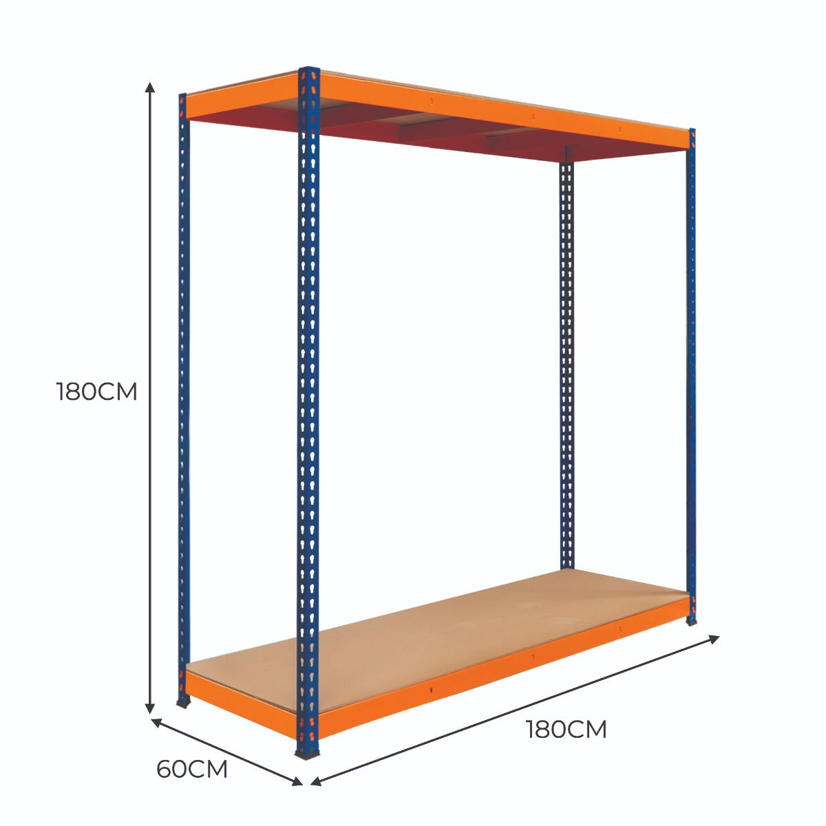 S-Rax 2 Shelf Racking - 180cm x 180cm x 60cm - Used - Very Good
