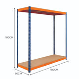 S-Rax 2 Shelf Racking - 180cm x 180cm x 60cm - Used - Very Good