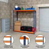 S-Rax 2 Shelf Racking - 180cm x 180cm x 60cm - Used - Good