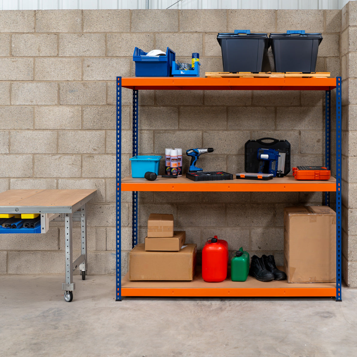 S-Rax 3 Shelf Racking - 180cm x 180cm x 60cm - Used - Acceptable