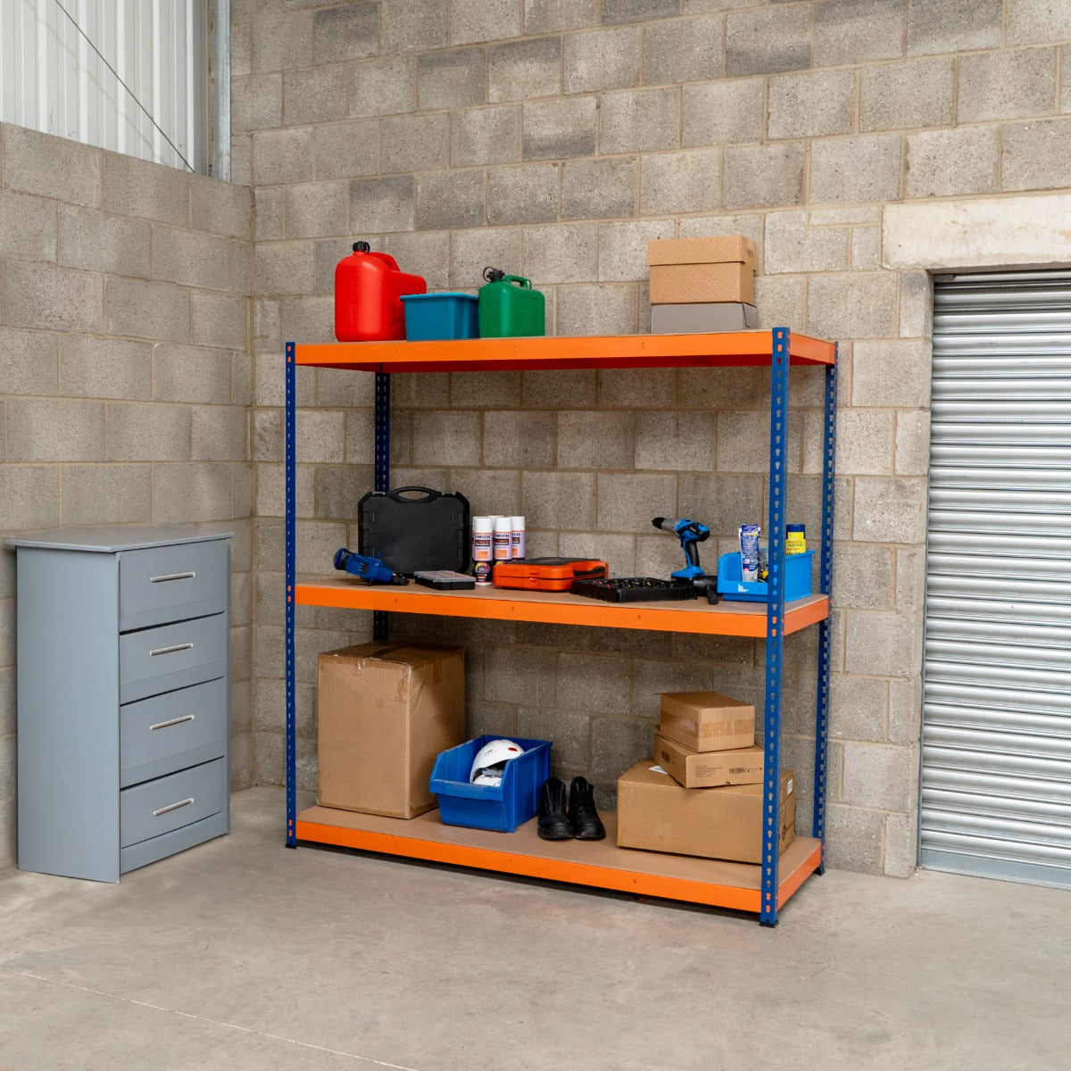 S-Rax 3 Shelf Racking - 180cm x 180cm x 60cm - Used - Good