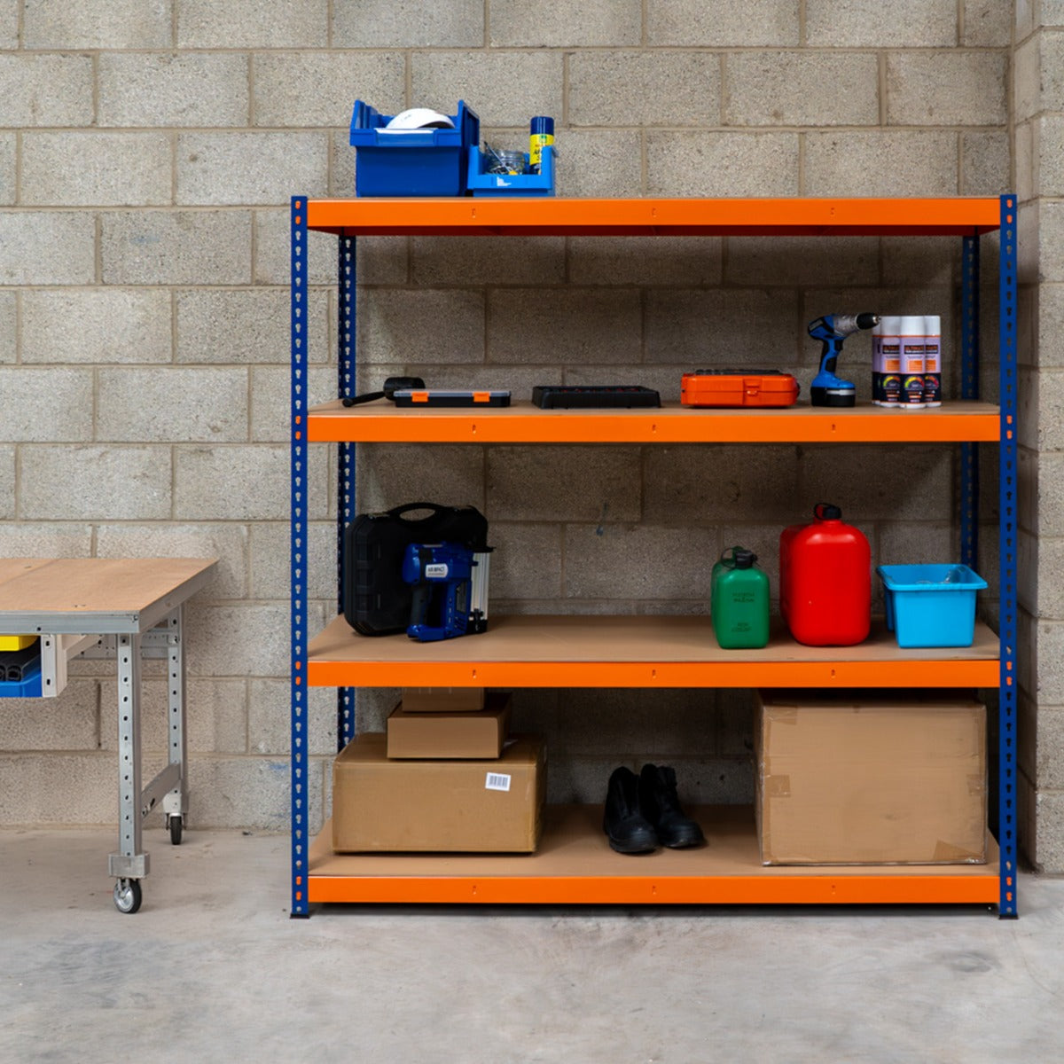 S-Rax 4 Shelf Racking - 180cm x 180cm x 60cm - Like New
