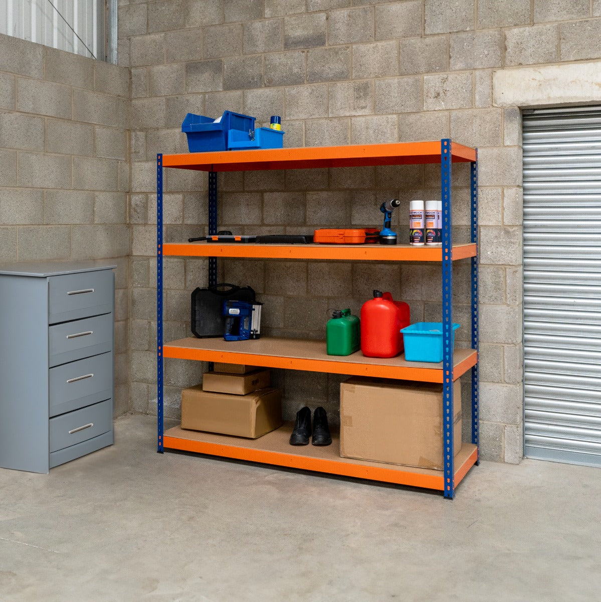 S-Rax 4 Shelf Racking - 180cm x 180cm x 60cm - Used - Acceptable