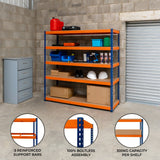 S-Rax 5 Shelf Racking - 180cm x 180cm x 60cm - Used - Acceptable