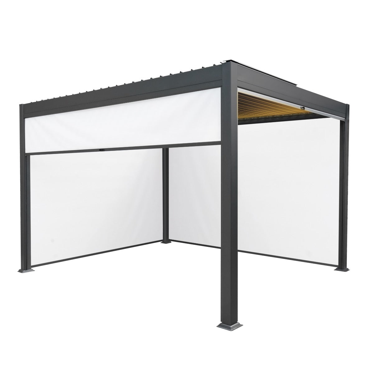 Aluminium Pergola With Blinds & LED Lights - 4m x 3m - Used - Good