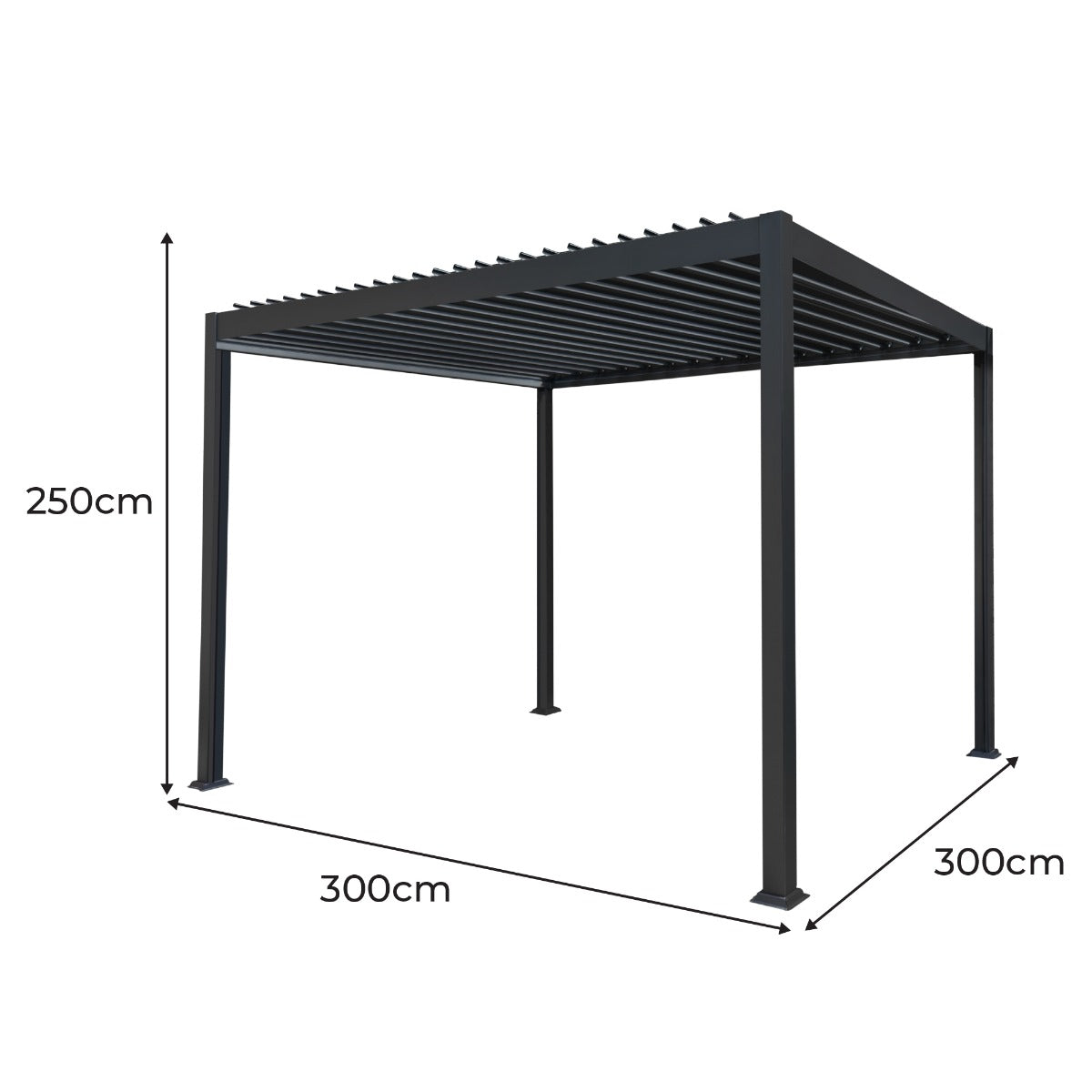 Aluminium Pergola 3m x 3m - Used - Very Good