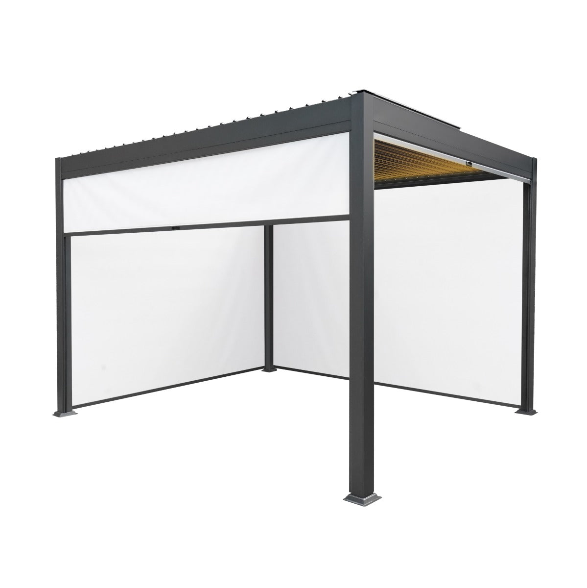 Aluminium Pergola With Blinds & LED Lights - 3m x 3m - Used - Acceptable