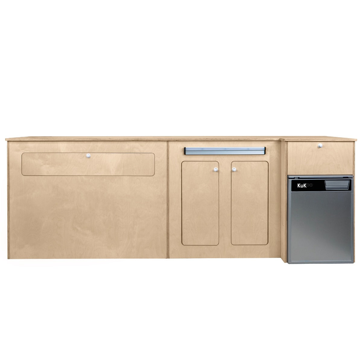 Camper Kitchen Pod & Silver Compressor Fridge - LHD - Used - Good