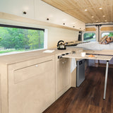 Camper Kitchen Pod & Silver Compressor Fridge - LHD - Used - Acceptable
